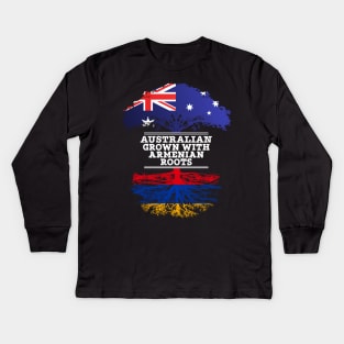 Australian Grown With Armenian Roots - Gift for Armenian With Roots From Armenia Kids Long Sleeve T-Shirt